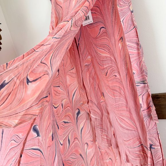 NWT Lusana Willow rap Skirt Pink Marble Eve Pattern Size S - Picture 5 of 7